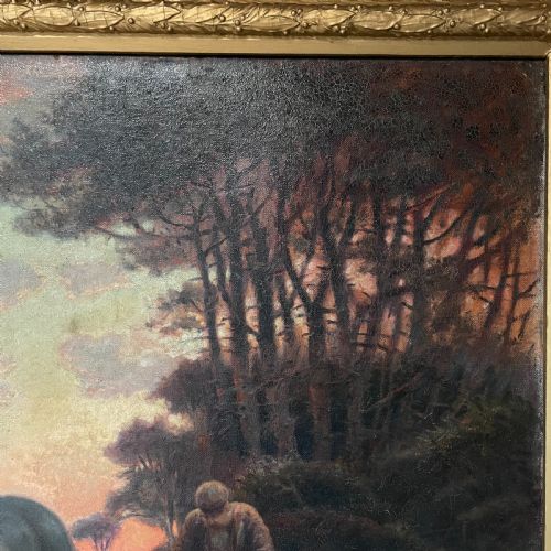 OIL ON CANVAS OF RURAL SCENE SIGNED WILLIAM COX - ADDITIONAL PHOTO 6