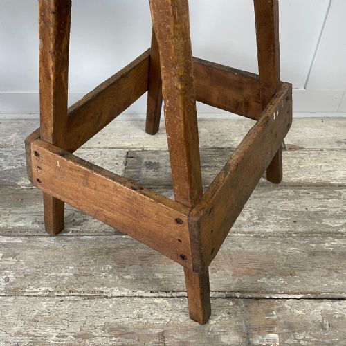 PAIR 19TH C PINE AND ELM STOOLS - ADDITIONAL PHOTO 4