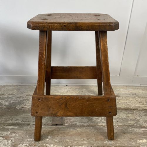 PAIR 19TH C PINE AND ELM STOOLS - ADDITIONAL PHOTO 6