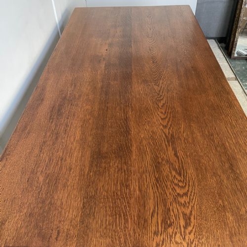 EARLY 20TH C OAK REFECTORY TABLE - ADDITIONAL PHOTO 6