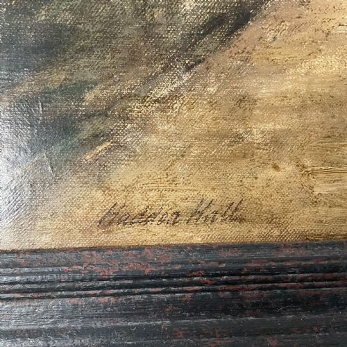 WALTER DENDY SADLER OIL ON CANVAS HADDON HALL 1885 - ADDITIONAL PHOTO 1