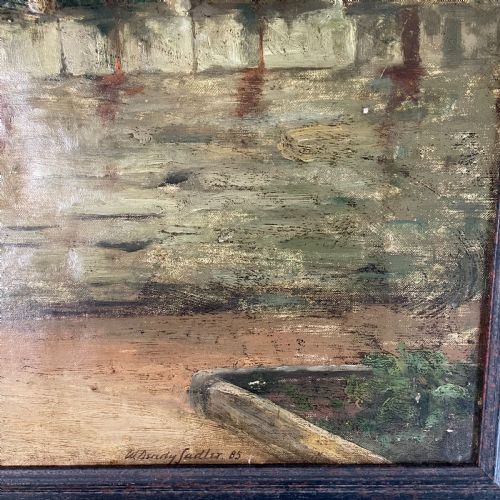 WALTER DENDY SADLER OIL ON CANVAS HADDON HALL 1885 - ADDITIONAL PHOTO 7