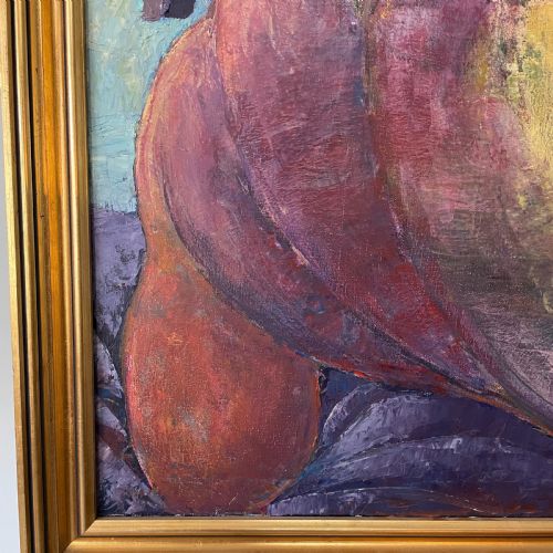 OIL ON CANVAS PETER A CLARKE SUNMAN 1950'S - ADDITIONAL PHOTO 4