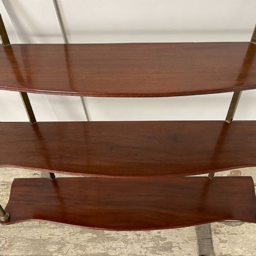 PAIR OF EDWARDIAN SERPENTINE 3 TIER WALL SHELVES - ADDITIONAL PHOTO 8