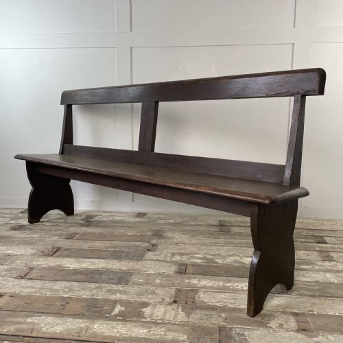 early 20th c pitch pine bench - CATEGORY: ANTIQUE FURNITURE - DATED 1920