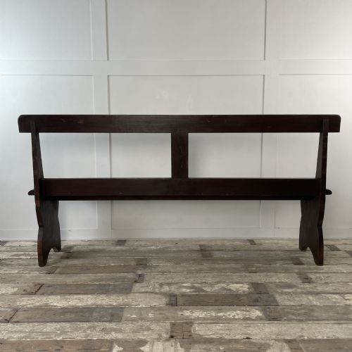 EARLY 20TH C PITCH PINE BENCH - ADDITIONAL PHOTO 9
