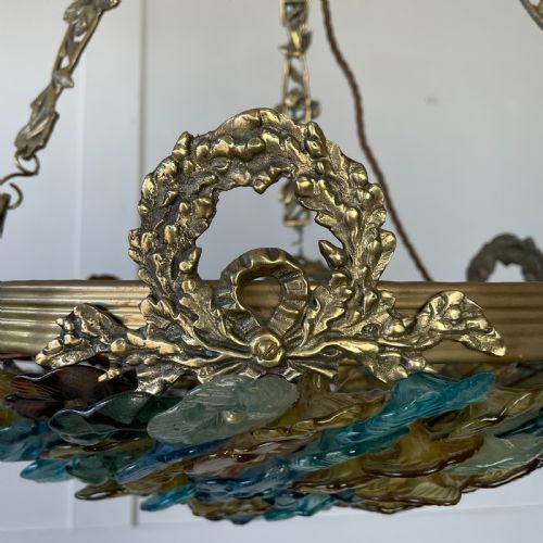 EARLY 20TH C MURANO GLASS FLOWER CHANDELIER - ADDITIONAL PHOTO 1
