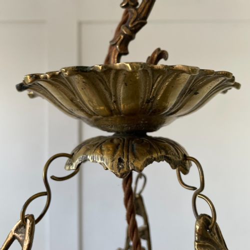 EARLY 20TH C MURANO GLASS FLOWER CHANDELIER - ADDITIONAL PHOTO 4