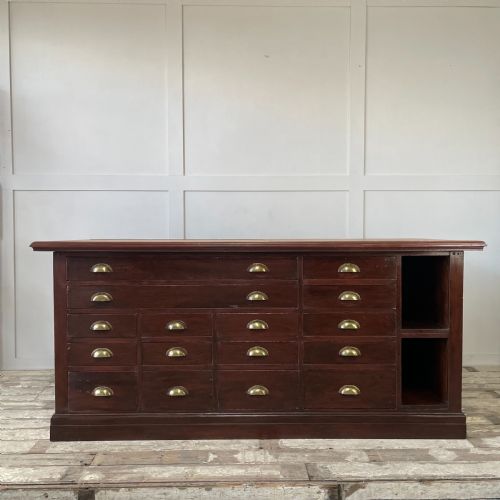VICTORIAN MAHOGANY HABERDASHERY SHOP COUNTER - ADDITIONAL PHOTO 1