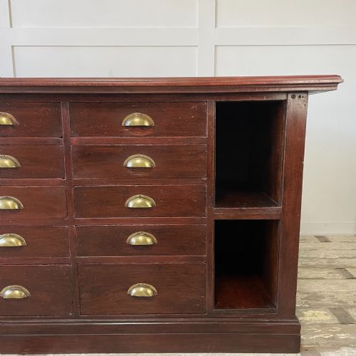VICTORIAN MAHOGANY HABERDASHERY SHOP COUNTER - ADDITIONAL PHOTO 3