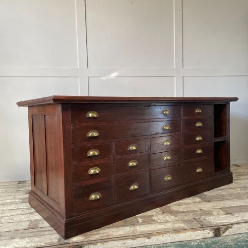 VICTORIAN MAHOGANY HABERDASHERY SHOP COUNTER - ADDITIONAL PHOTO 8