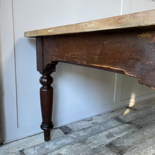 19TH C PINE DINING TABLE 10FT - ADDITIONAL PHOTO 6