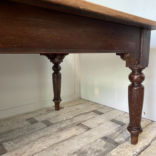 19TH C PINE DINING TABLE 10FT - ADDITIONAL PHOTO 9