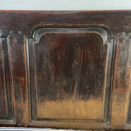 19TH C OAK HALL BENCH - ADDITIONAL PHOTO 3