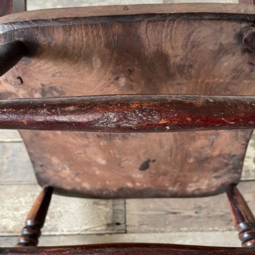 19TH C ELM FARMHOUSE ARMCHAIR - ADDITIONAL PHOTO 9