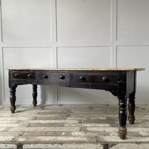 19th c pine kitchen prep table - CATEGORY: ANTIQUE SIDEBOARDS - DATED 19TH CENTURY