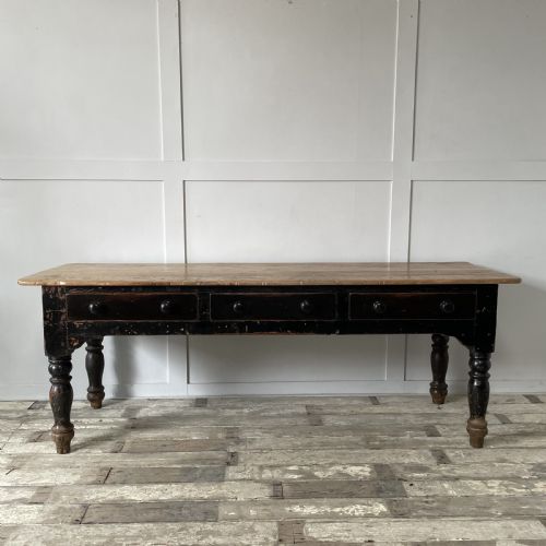 19TH C PINE KITCHEN PREP TABLE - ADDITIONAL PHOTO 2
