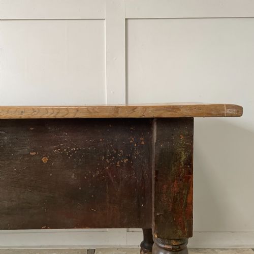 19TH C PINE KITCHEN PREP TABLE - ADDITIONAL PHOTO 11