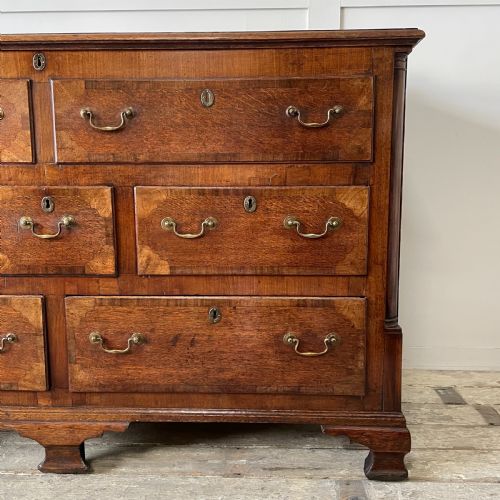 C1820 OAK MAHOGANY MULE CHEST OF DRAWERS - ADDITIONAL PHOTO 2