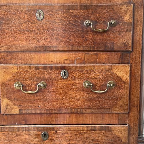 C1820 OAK MAHOGANY MULE CHEST OF DRAWERS - ADDITIONAL PHOTO 3