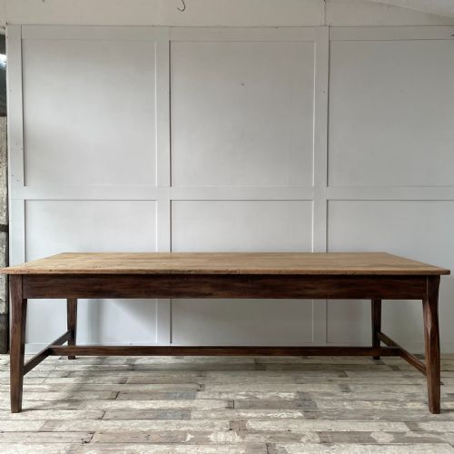 victorian pine scrub top kitchen table 8ft - CATEGORY: ANTIQUE TABLES - DATED VICTORIAN