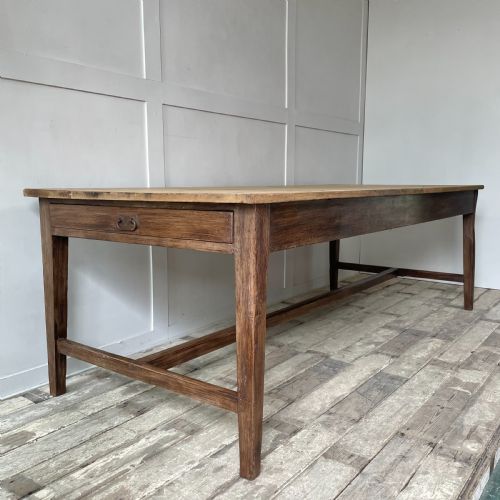 VICTORIAN PINE SCRUB TOP KITCHEN TABLE 8FT - ADDITIONAL PHOTO 1