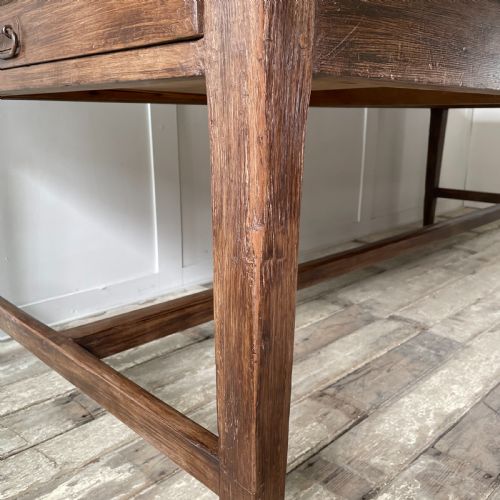 VICTORIAN PINE SCRUB TOP KITCHEN TABLE 8FT - ADDITIONAL PHOTO 2