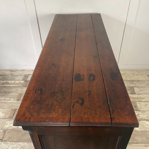 EARLY 19TH C OAK MAHOGANY MULE CHEST - ADDITIONAL PHOTO 11