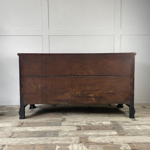 EARLY 19TH C OAK MAHOGANY MULE CHEST - ADDITIONAL PHOTO 13