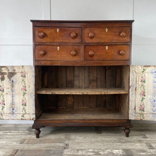 EARLY 19TH C WELSH OAK FOOD CUPBOARD - ADDITIONAL PHOTO 3