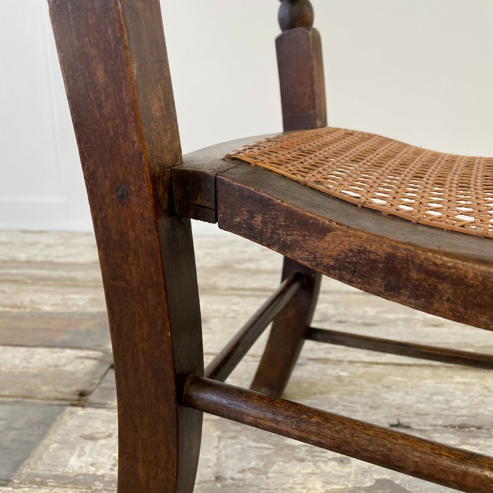 Early 20th C. Bobbin Nursing Chair View IX