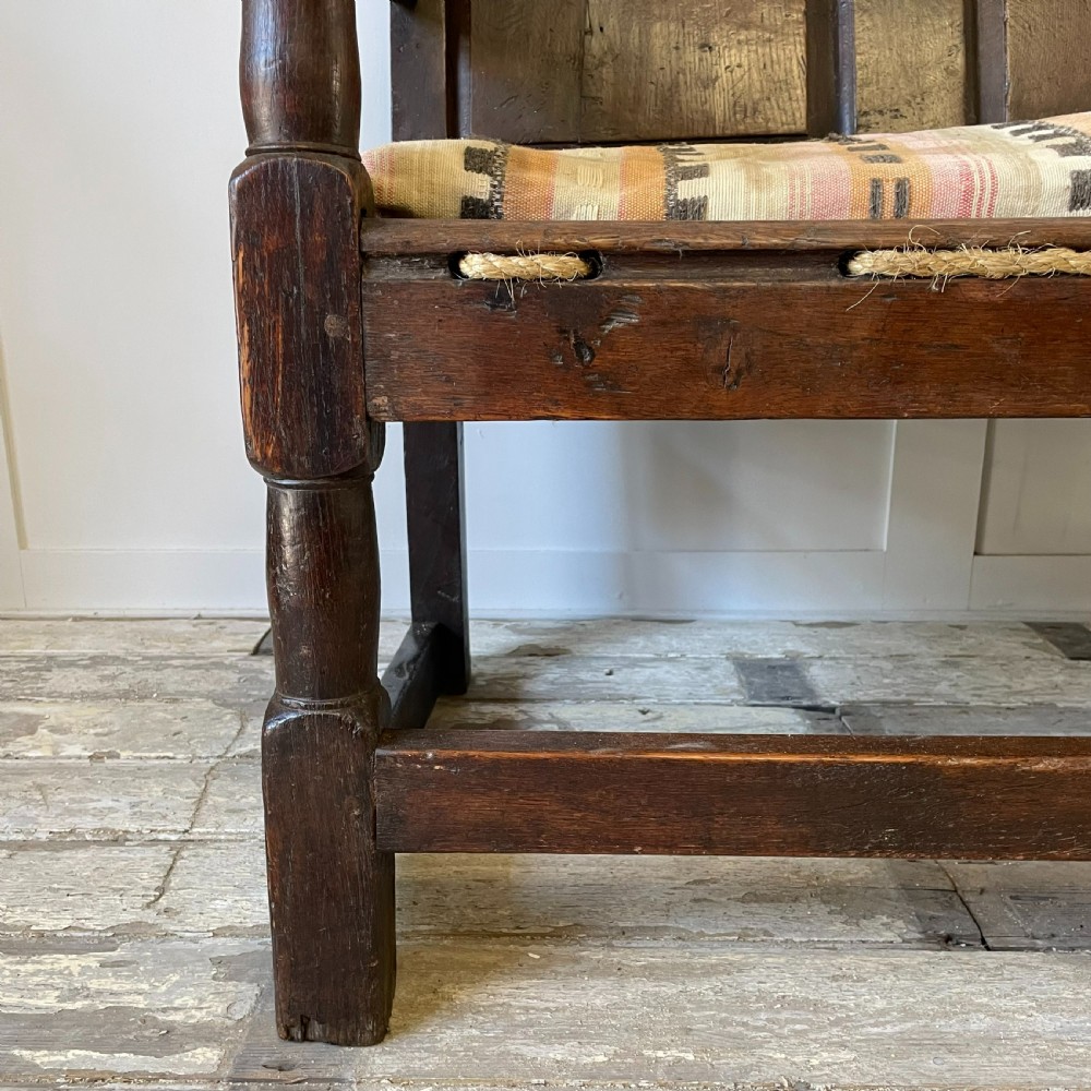 18th C. Oak Settle View IV