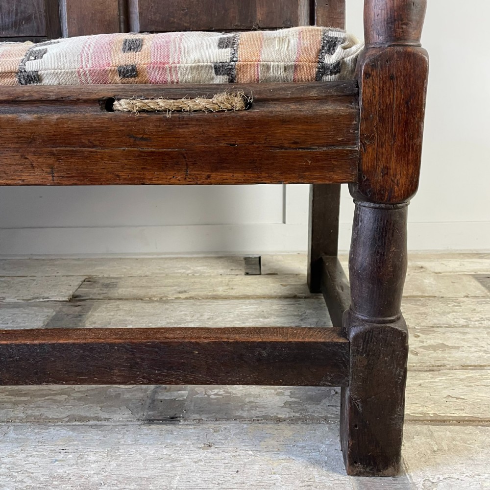 18th C. Oak Settle View VI