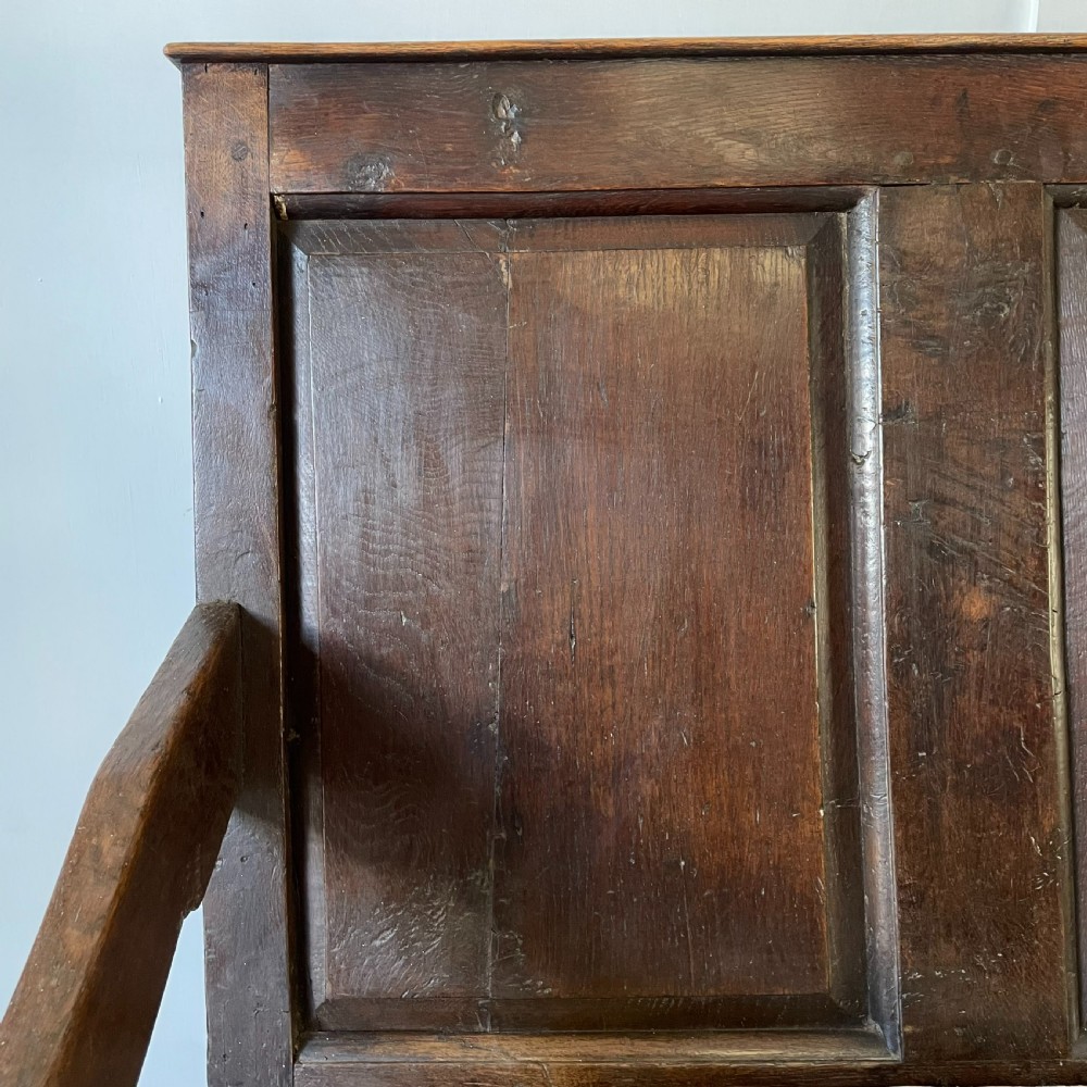 18th C. Oak Settle View VIII