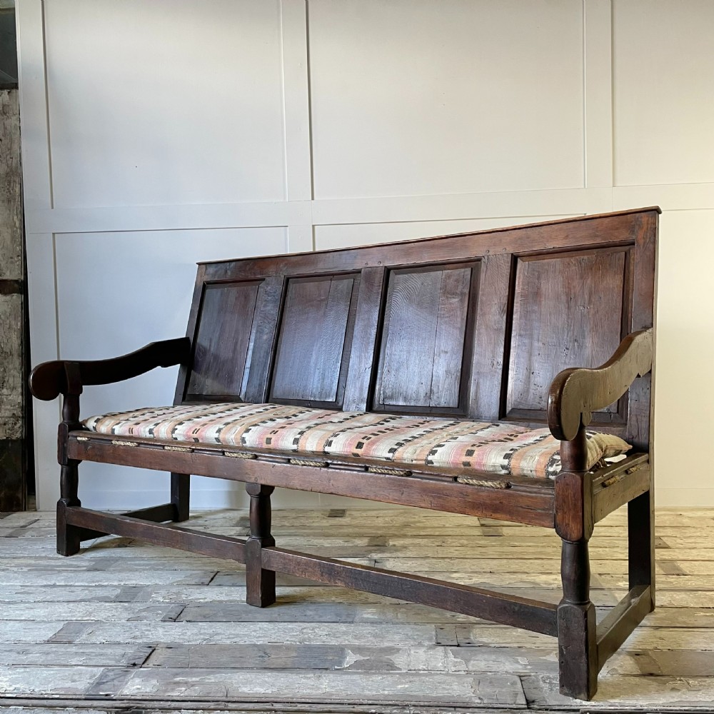 18th C. Oak Settle View X