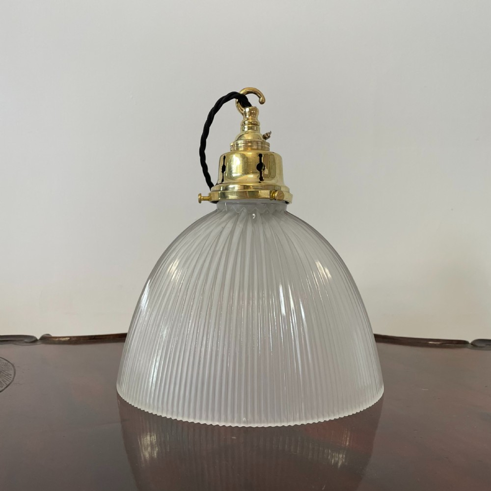 Original 1920's Holophane Pendant Light View II
