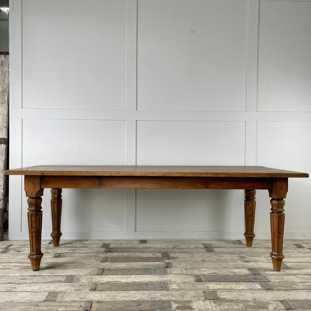 19th C. Pine Gothic Revival Library Table