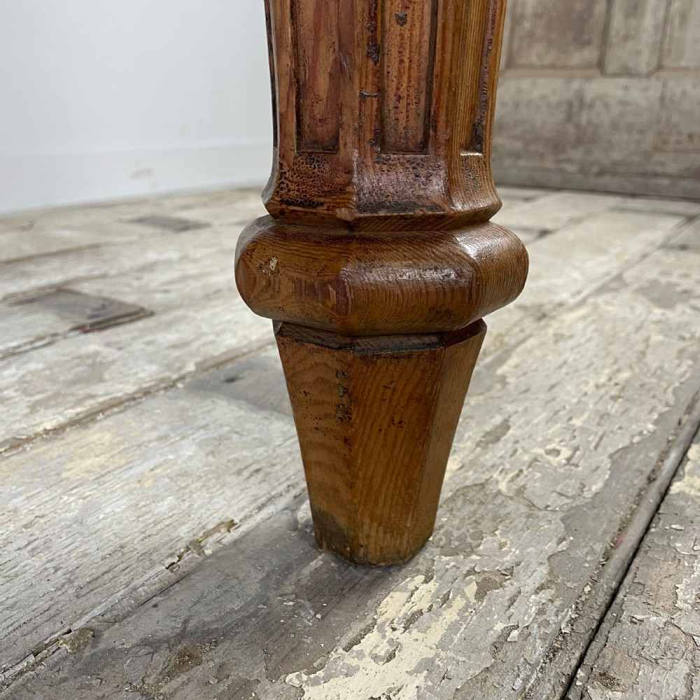 19th C. Pine Gothic Revival Library Table View IX