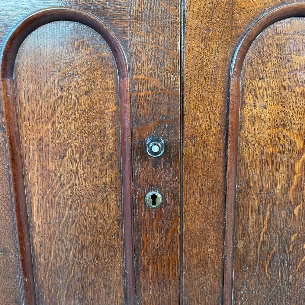 19th C. Welsh Oak Glazed Kitchen Cupboard View VIII