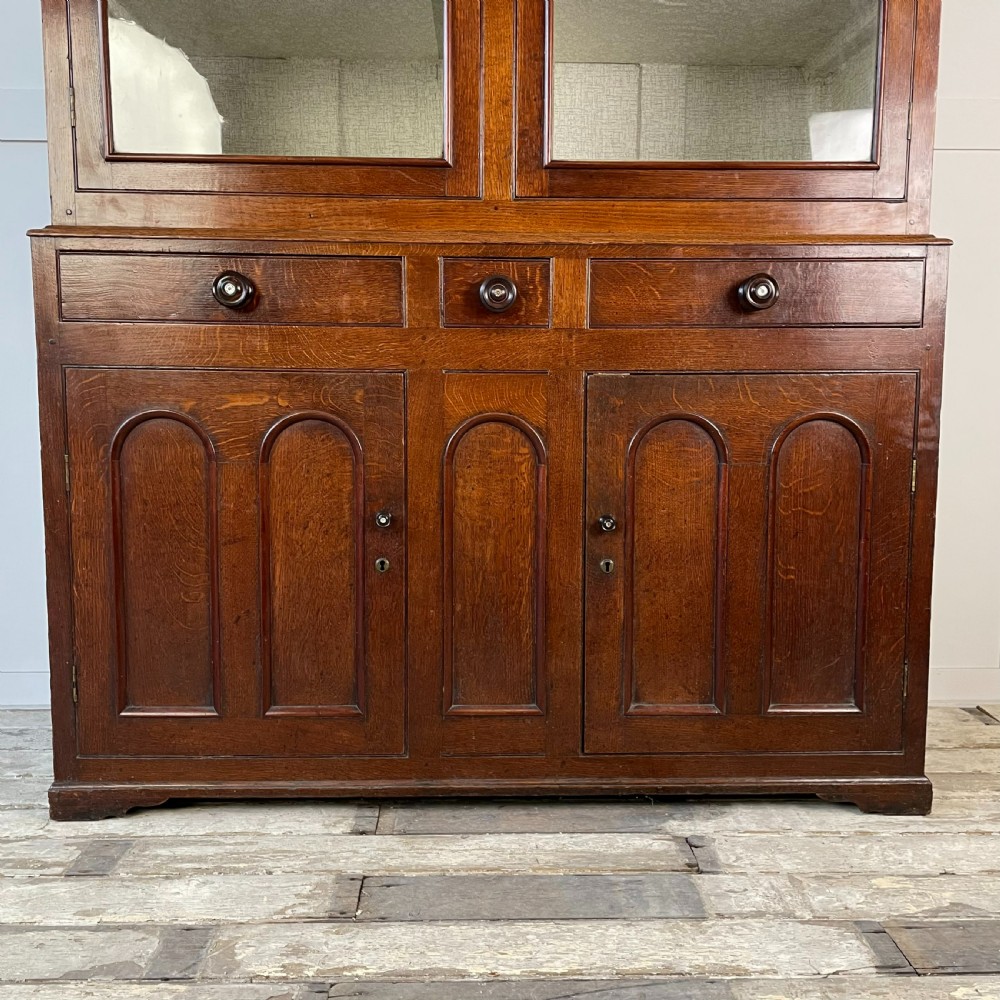 19th C. Welsh Oak Glazed Kitchen Cupboard View XIII