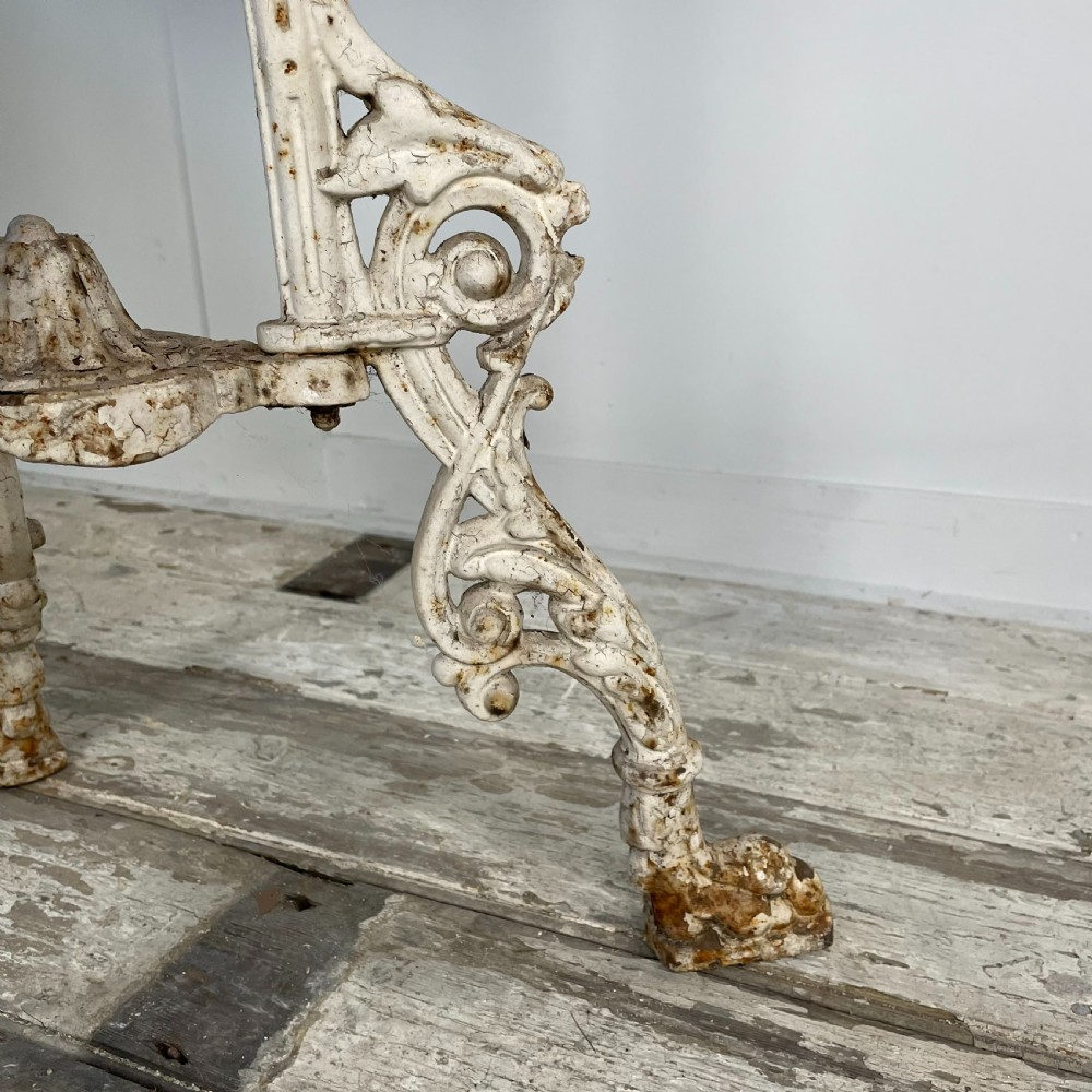 Victorian Cast Iron & Mahogany Cafe Table View III
