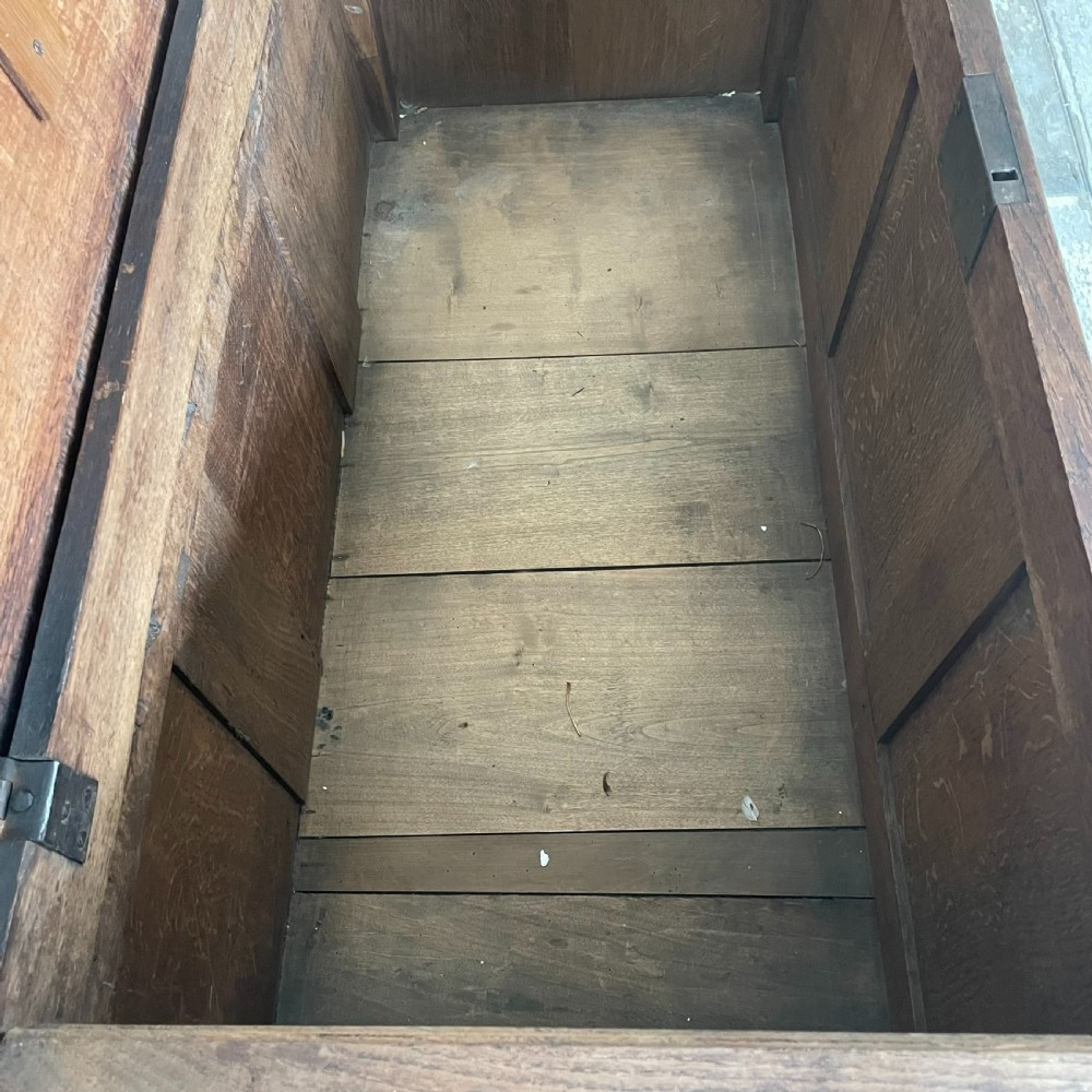 18th C. Oak Mule Chest View XV