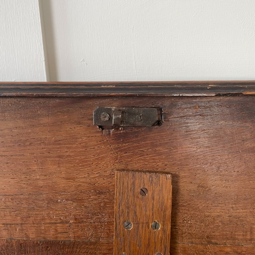 18th C. Oak Mule Chest View XVI