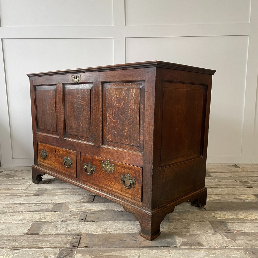 18th C. Oak Mule Chest View XIX
