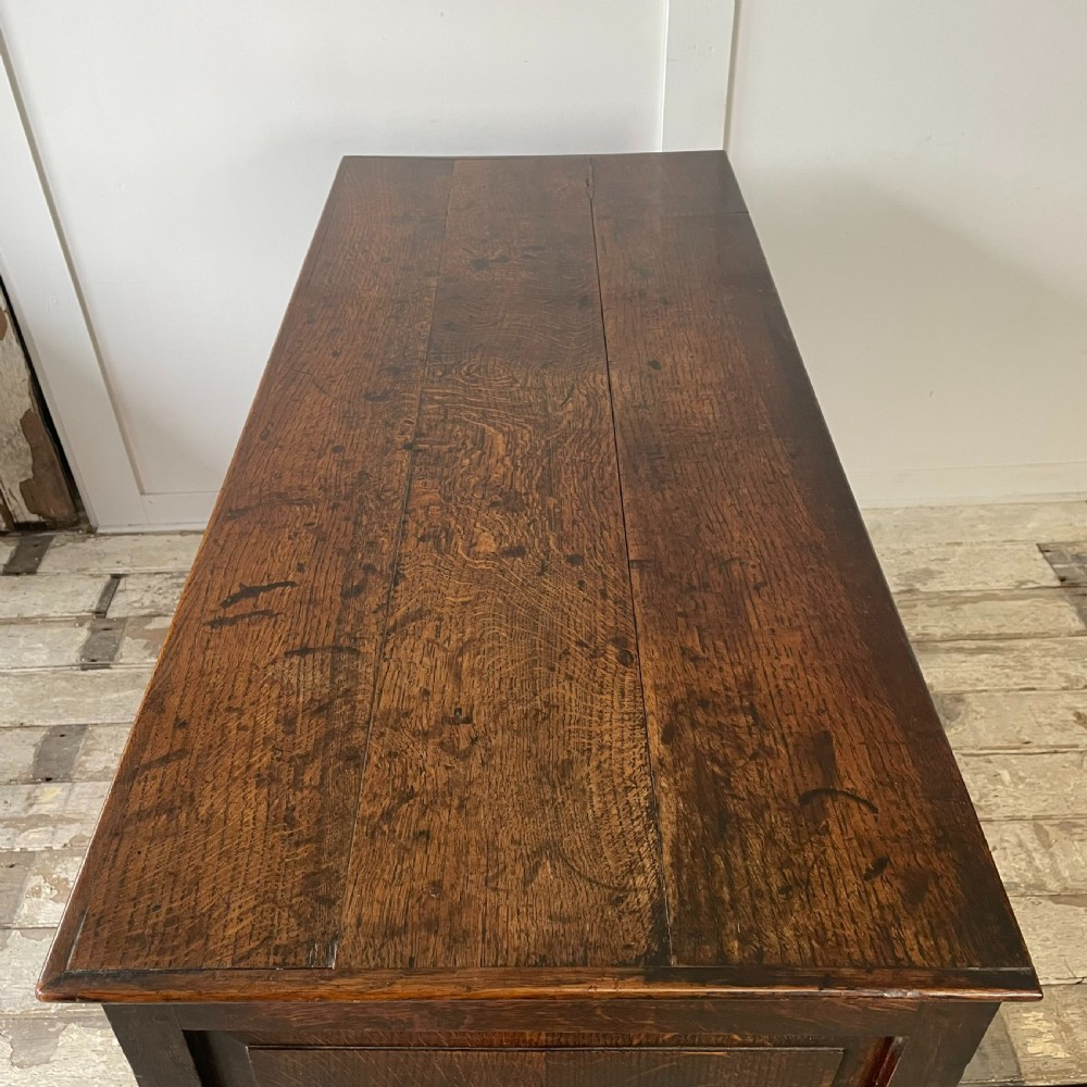 18th C. Oak Mule Chest View XX