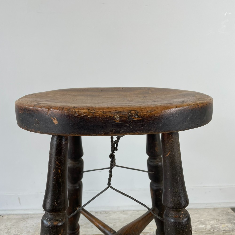 Victorian Elm Stool View VI