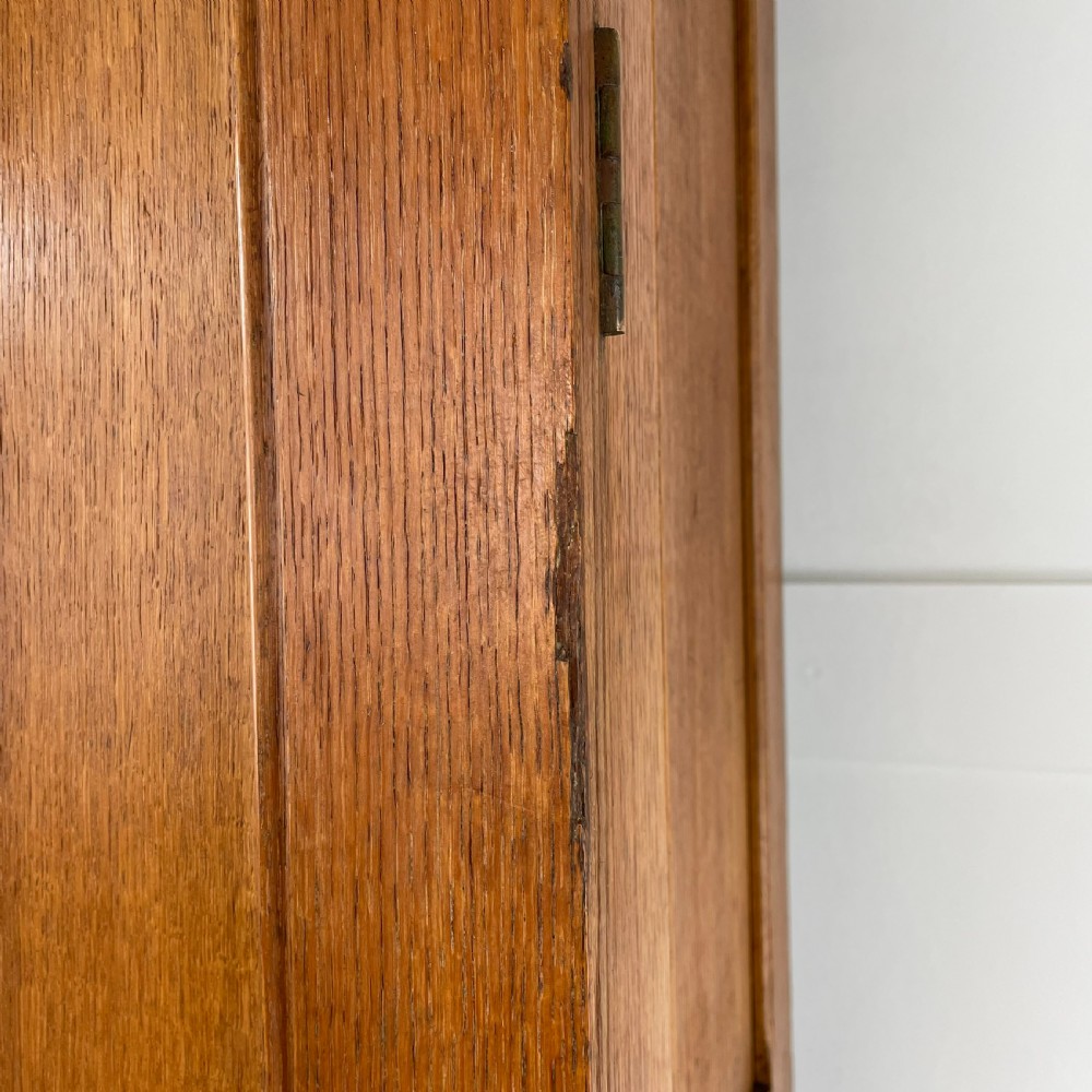 Early 20th C. Oak Hall Cupboard View V