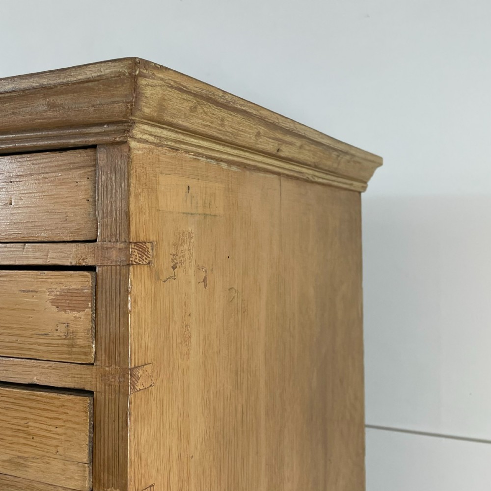 Early 20th C. Pine Bank of Drawers View VIII
