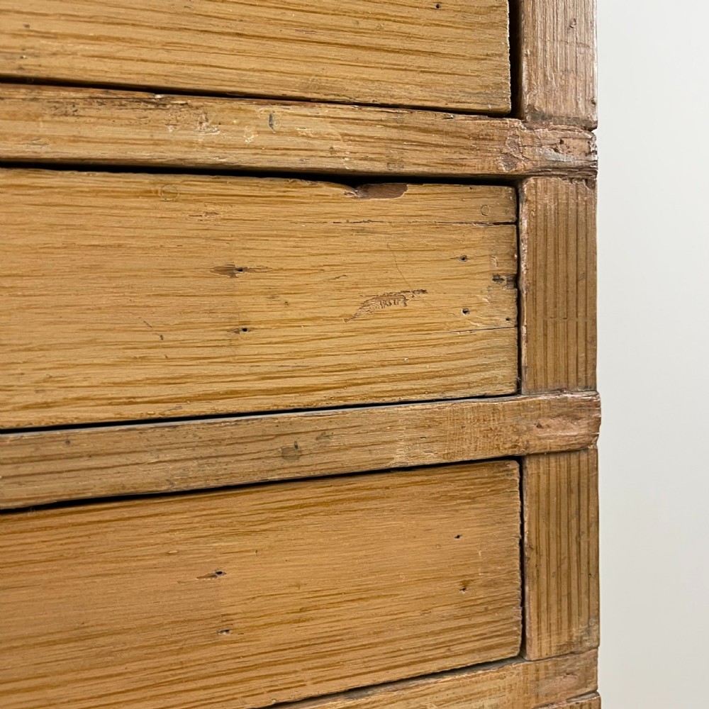Early 20th C. Pine Bank of Drawers View XII