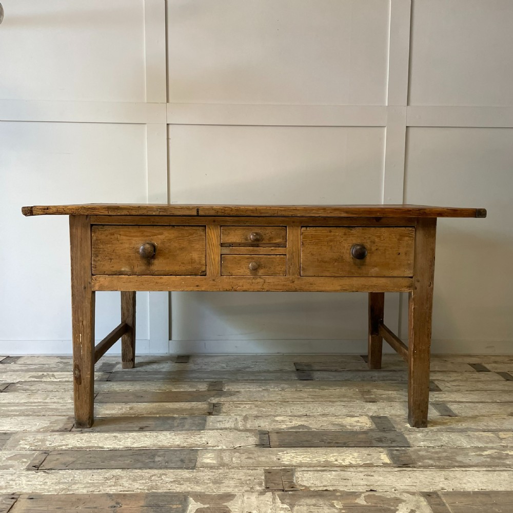 Early 19th C. Pine Kitchen Prep Table